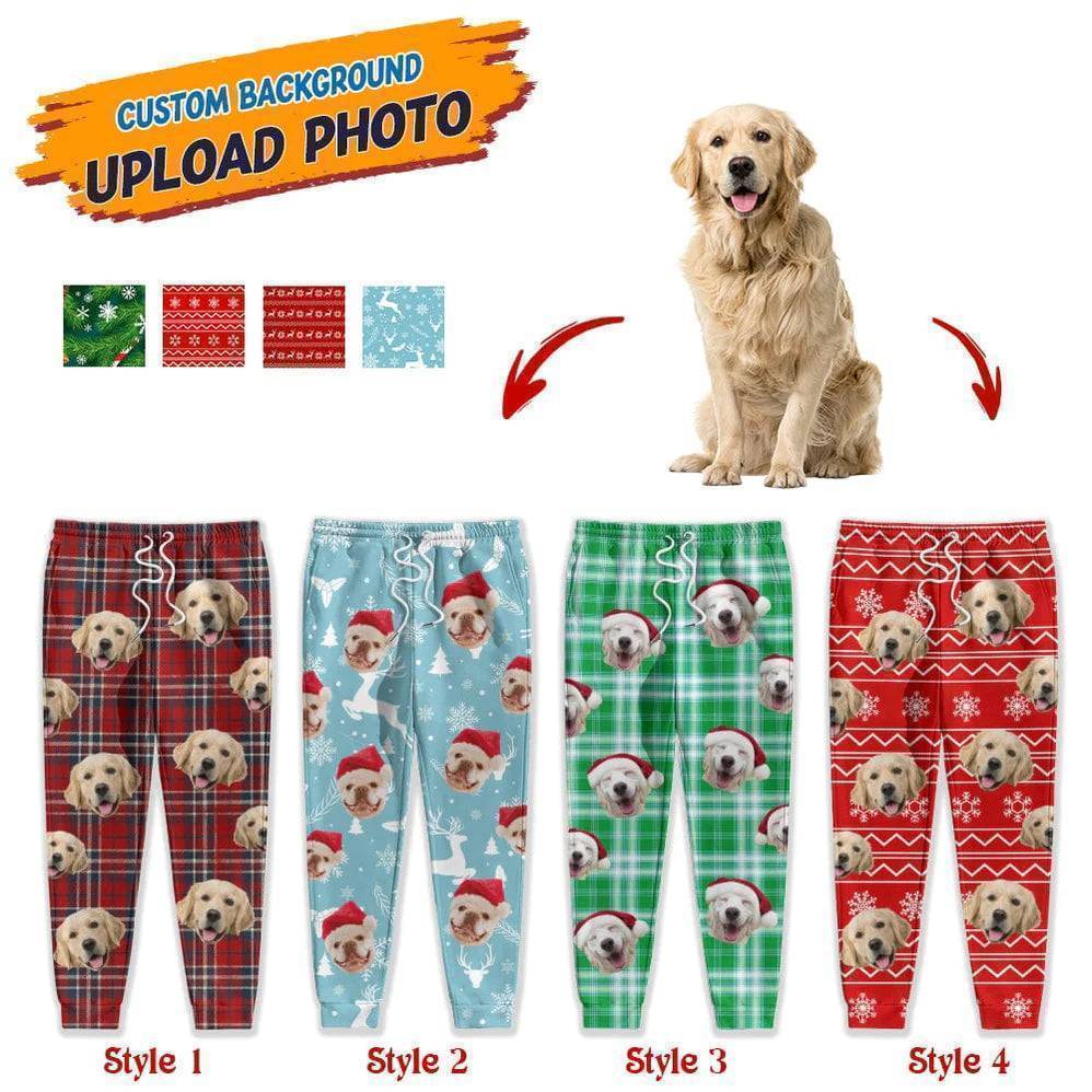Custom Photo With Christmas Pattern Dog Men and Women's Sweatpants - Any Dog Lover Will Be Moved By This Gift - Image 5