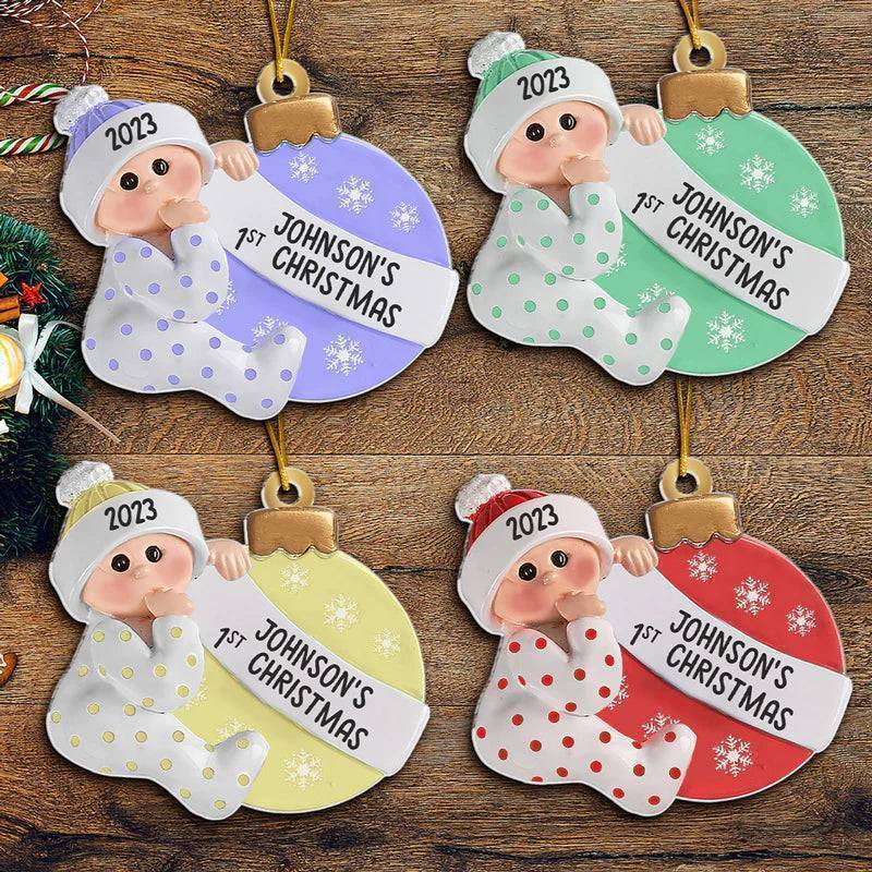 Newborn Baby First Christmas - Personalized Acrylic Ornament - Christmas Decorations Gifts - Image 2