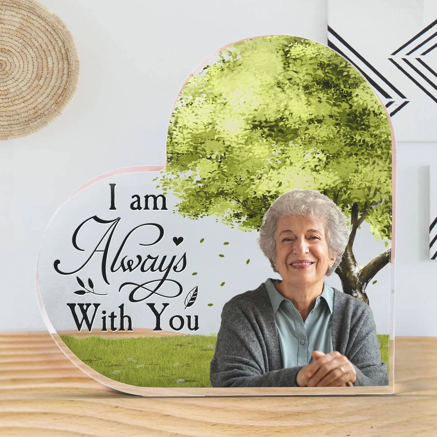 I Am Always With You Memorial Plaque - Customized Memorial Acrylic Photo Plaque - A Loving Tribute - Image 3
