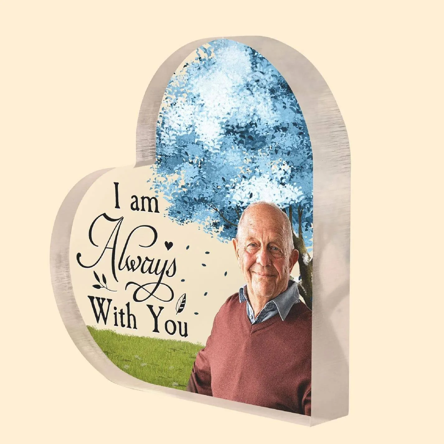 I Am Always With You Memorial Plaque - Customized Memorial Acrylic Photo Plaque - A Loving Tribute - Image 4