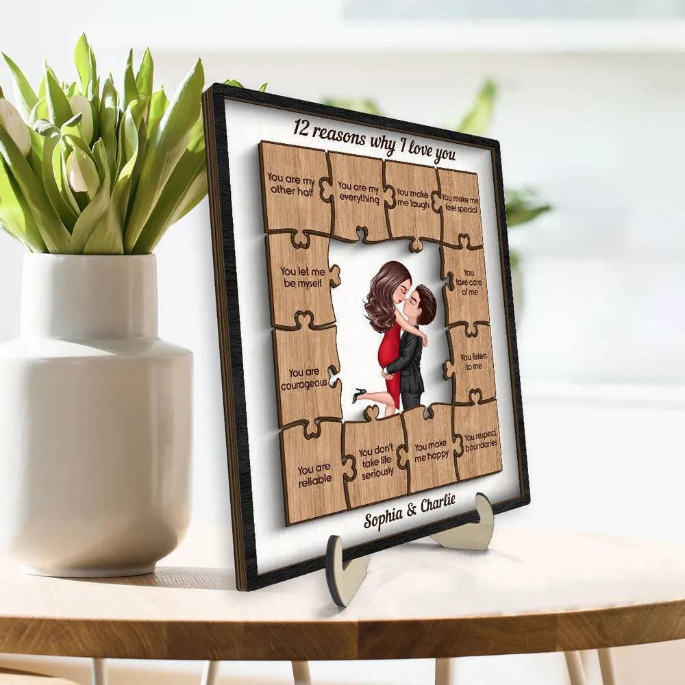 Countless Reasons of Love - Personalized Wooden Plaque for Valentine's & Anniversaries - A Unique ‘Why I Love You’ Tribute - Image 3