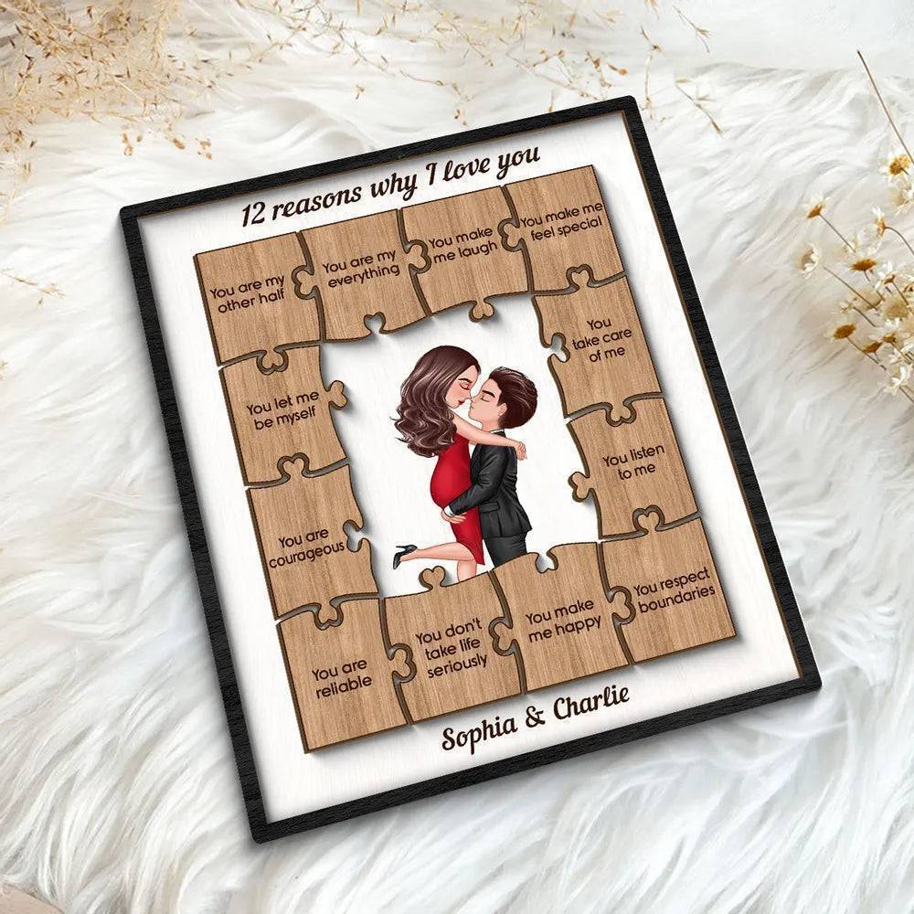 Countless Reasons of Love - Personalized Wooden Plaque for Valentine's & Anniversaries - A Unique ‘Why I Love You’ Tribute - Image 5