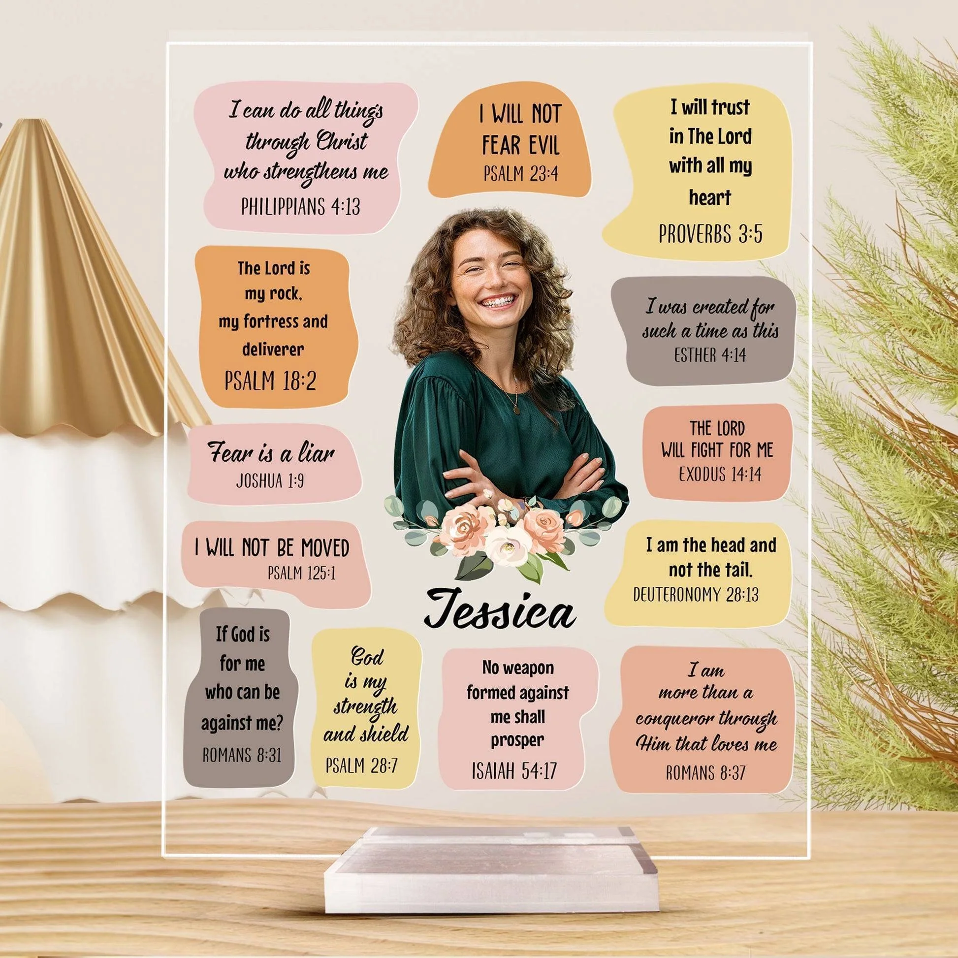 Inspirational Scripture Moments - Customizable Acrylic Photo Plaque with Personalized Bible Verses