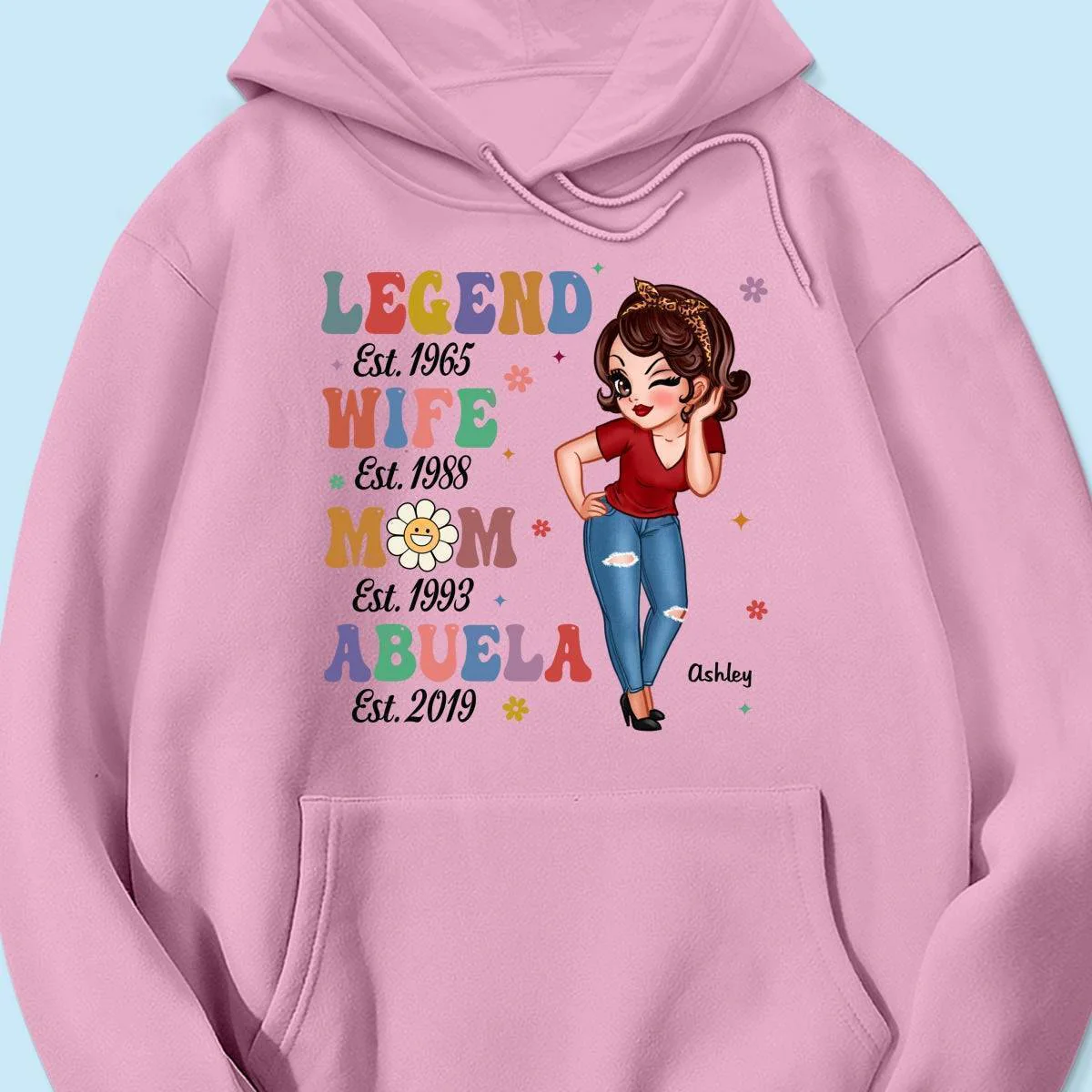 Vintage Legend Wife Mom Grandma Personalized Shirt/Hoodie/Sweatshirt - Image 10