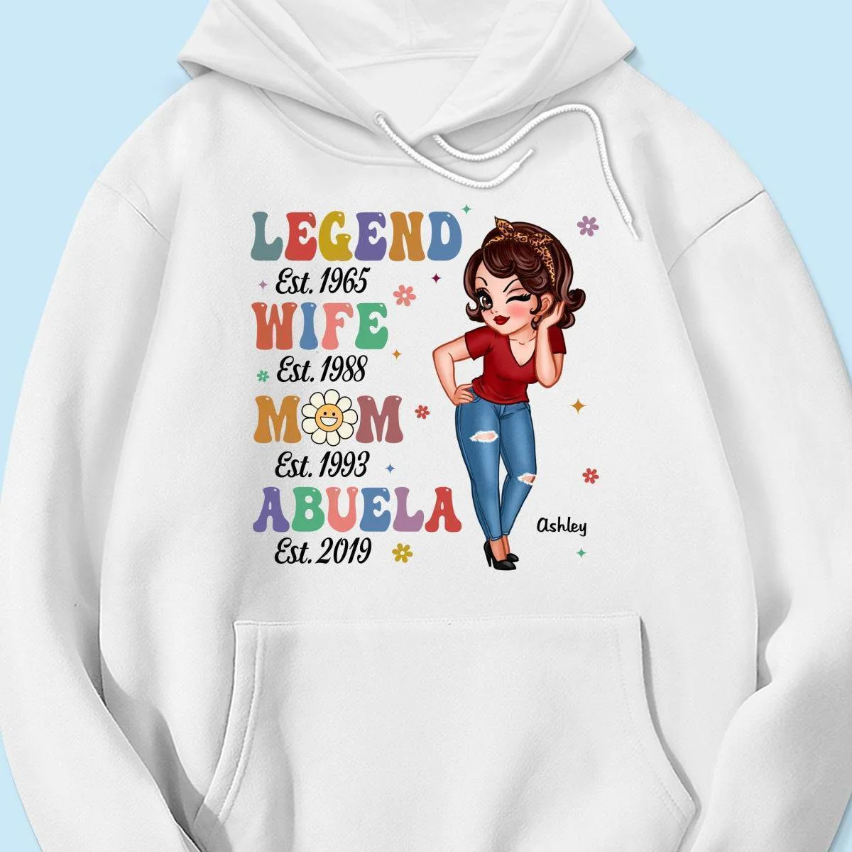 Vintage Legend Wife Mom Grandma Personalized Shirt/Hoodie/Sweatshirt - Image 11