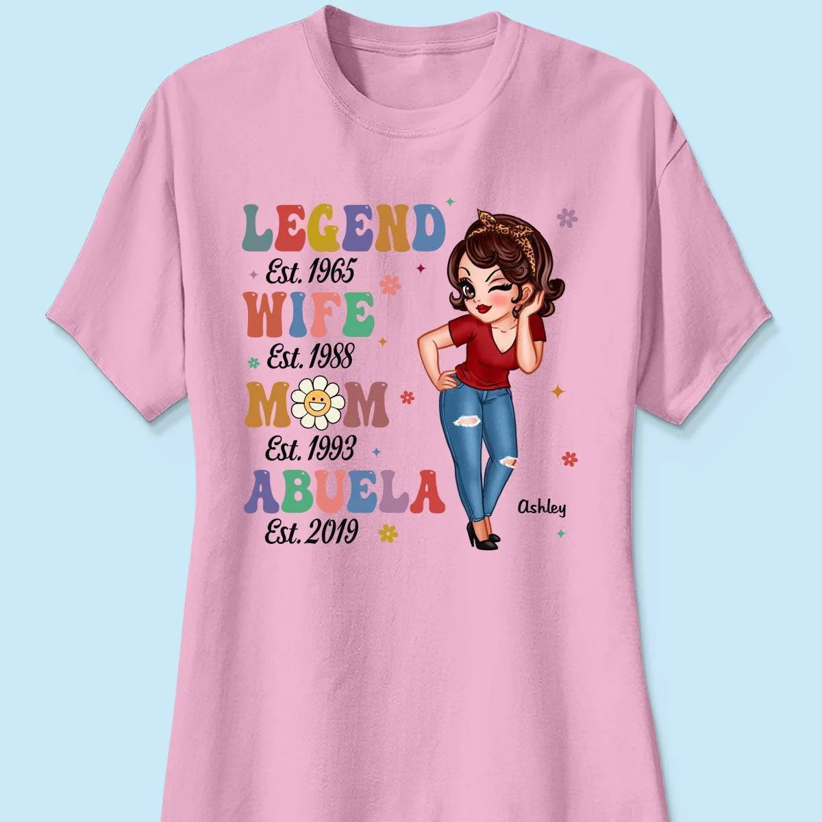 Vintage Legend Wife Mom Grandma Personalized Shirt/Hoodie/Sweatshirt - Image 14