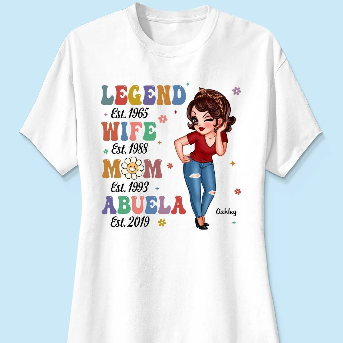 Vintage Legend Wife Mom Grandma Personalized Shirt/Hoodie/Sweatshirt - Image 15