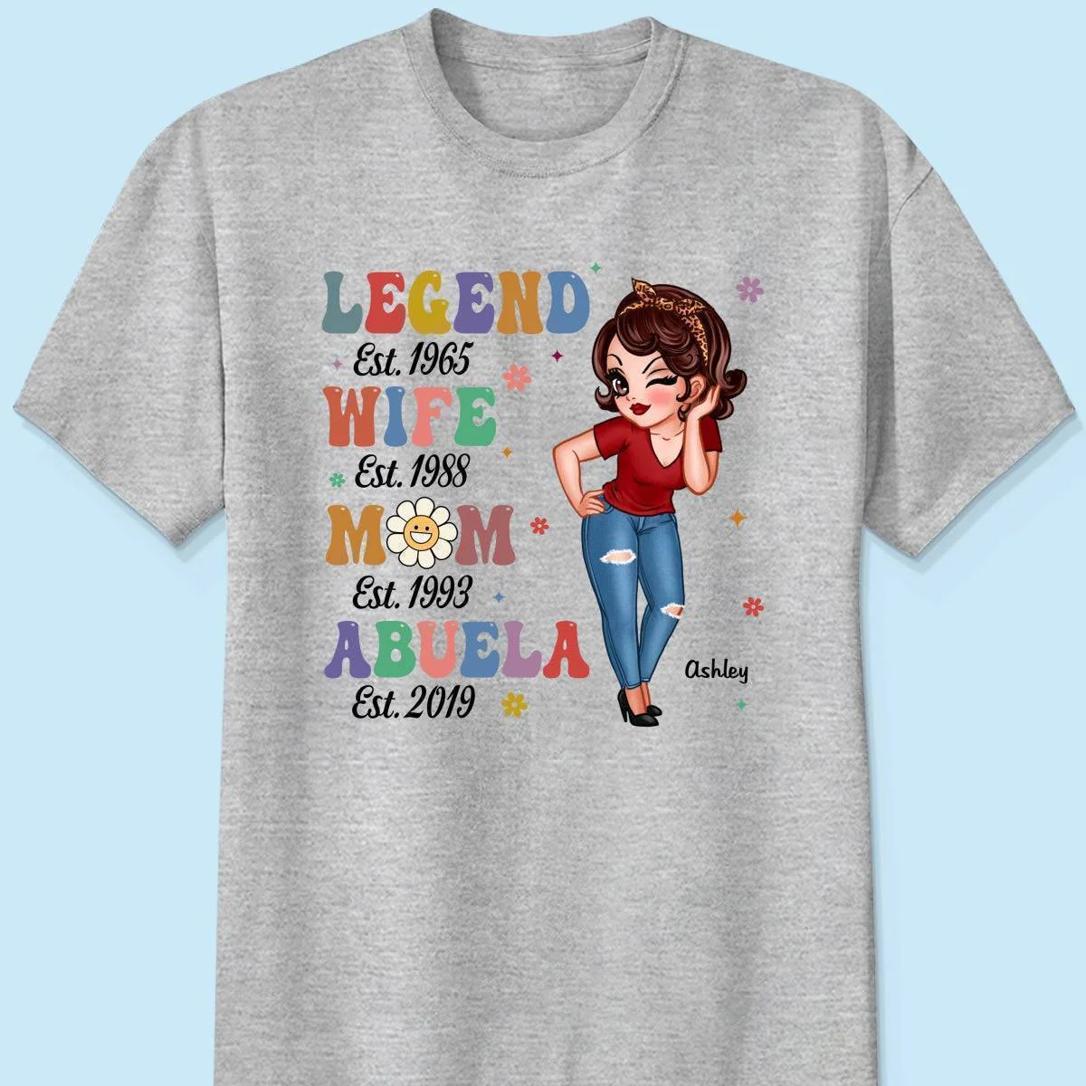 Vintage Legend Wife Mom Grandma Personalized Shirt/Hoodie/Sweatshirt - Image 19