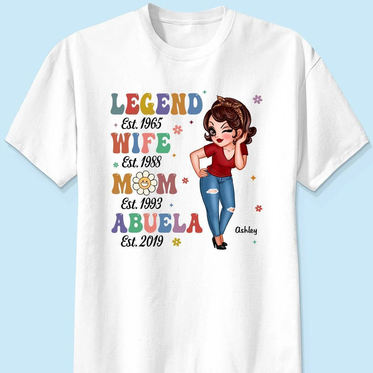 Vintage Legend Wife Mom Grandma Personalized Shirt/Hoodie/Sweatshirt - Image 20