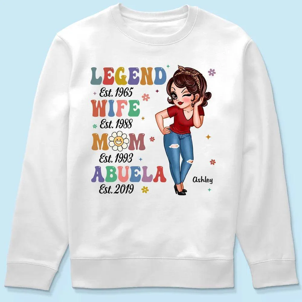 Vintage Legend Wife Mom Grandma Personalized Shirt/Hoodie/Sweatshirt - Image 6