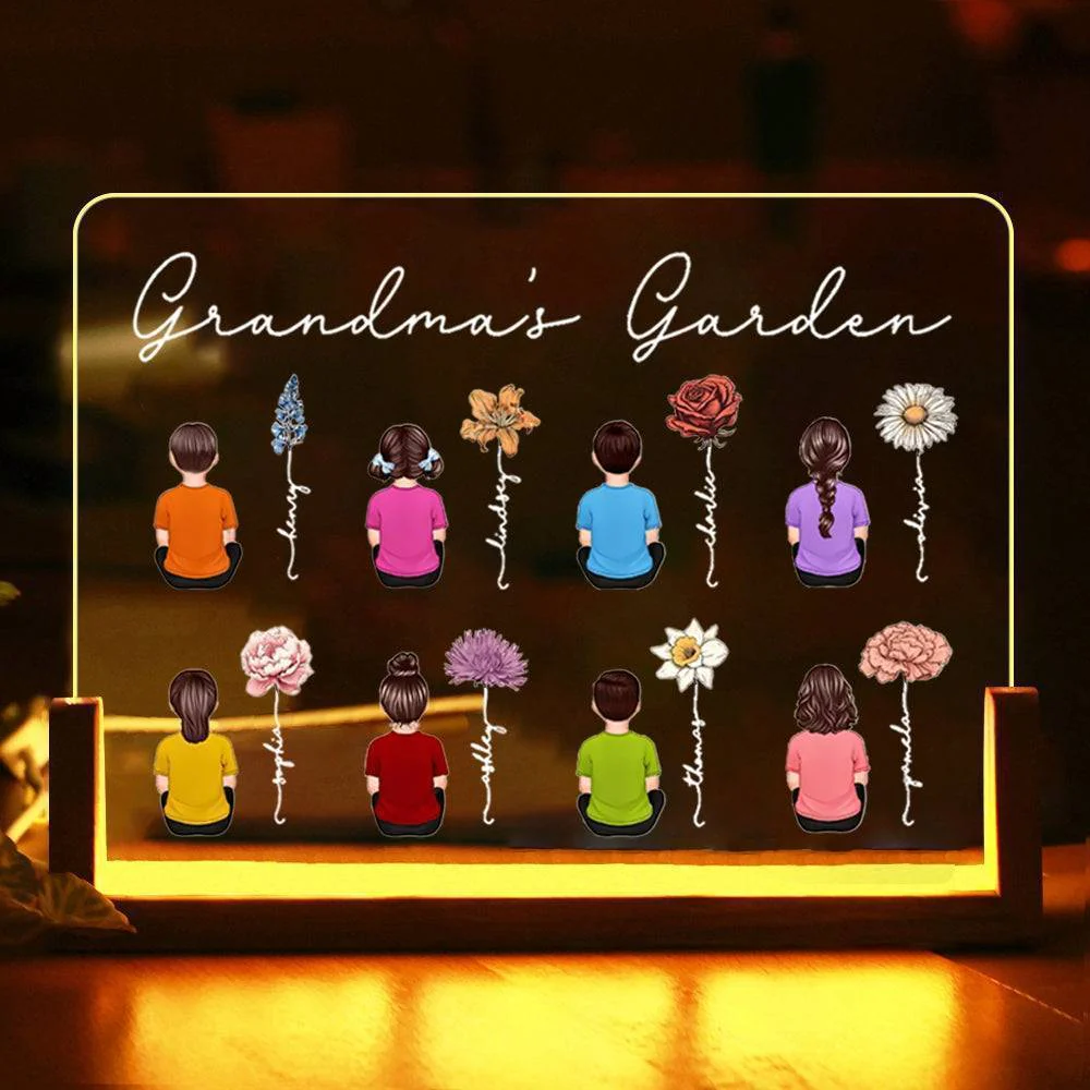Blooming Heritage - Vintage Birth Month Floral Plaque with Kids' Names - Ideal Mother's Day Gift for Grandma, Mom, & Aunt - Image 2