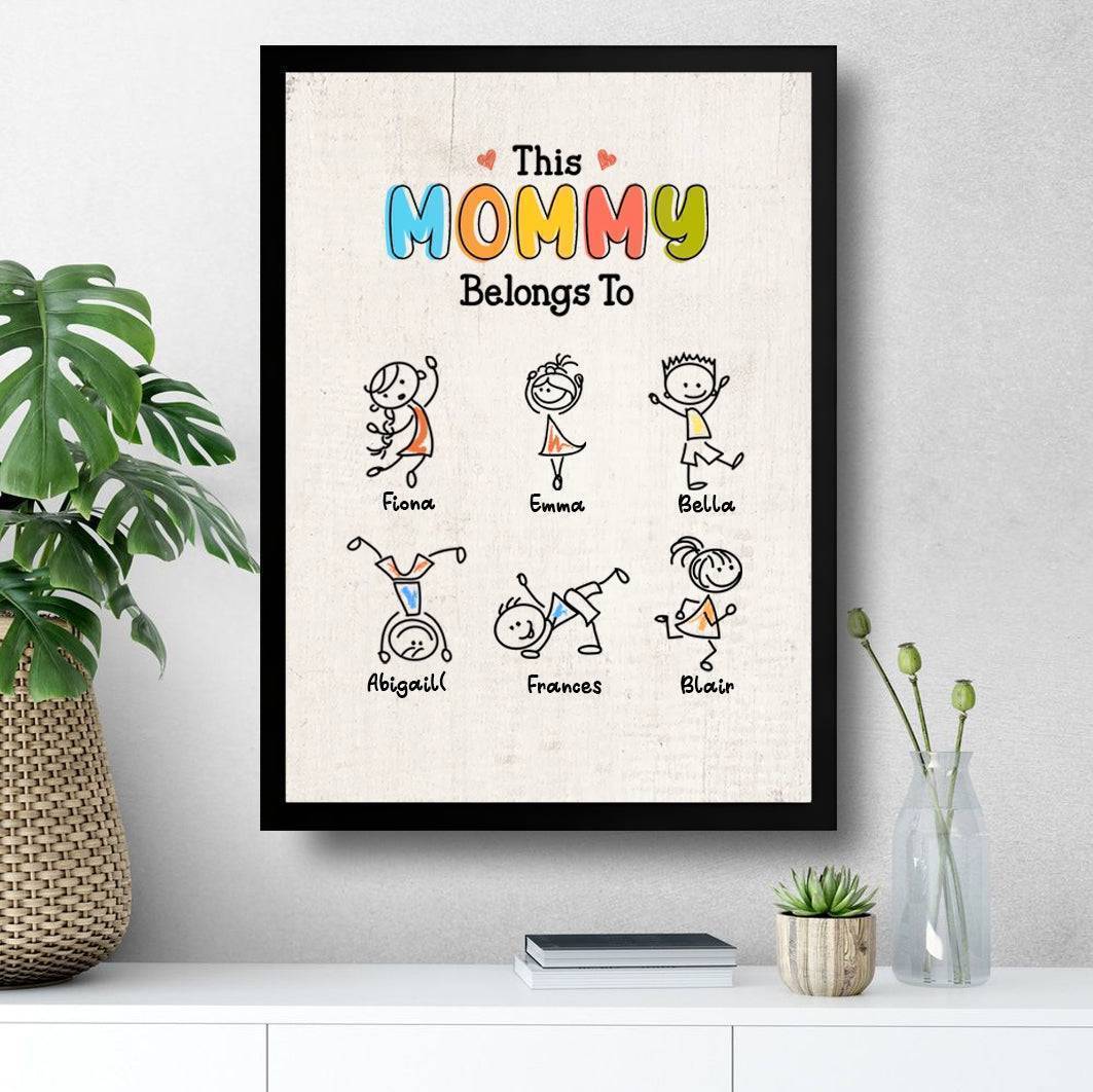 This Grandma Belongs To Drawing Personalized Poster or Canvas - Image 2