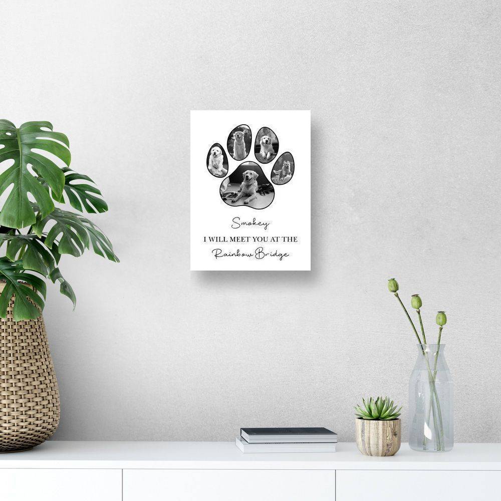 Personalized Pet Paw Photo Collage Canvas Print - Image 4