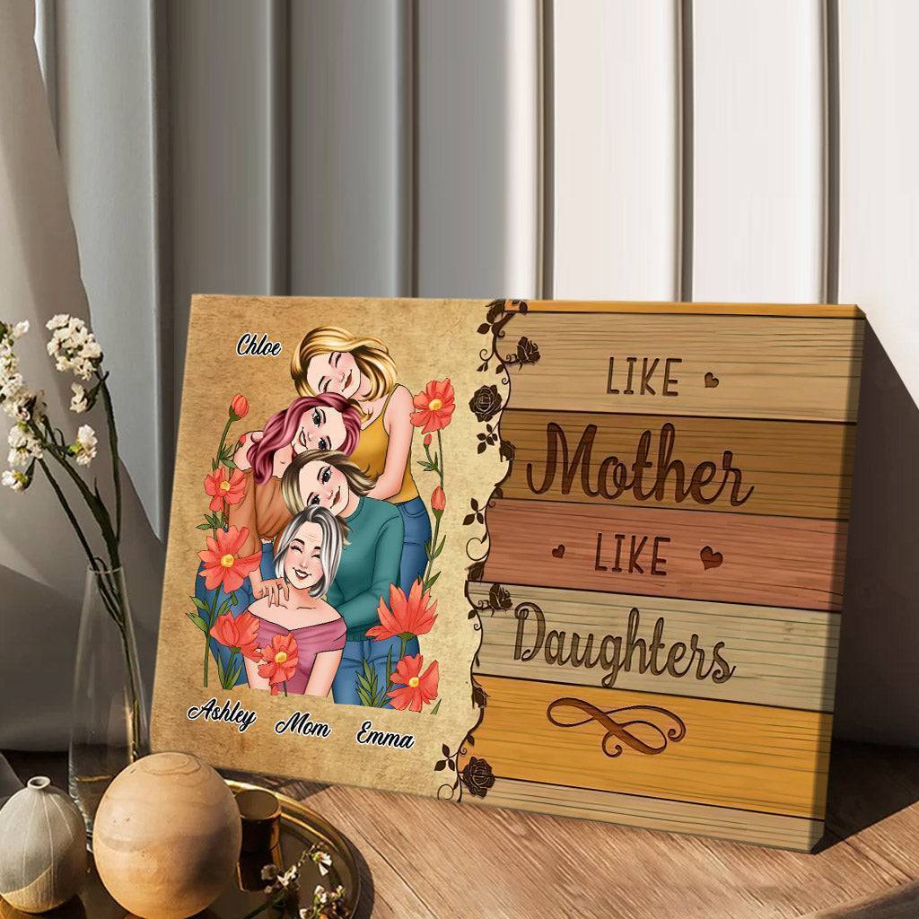Like Mother Like Daughters Family Portrait - Personalized Mother Canvas And Poster - Image 2