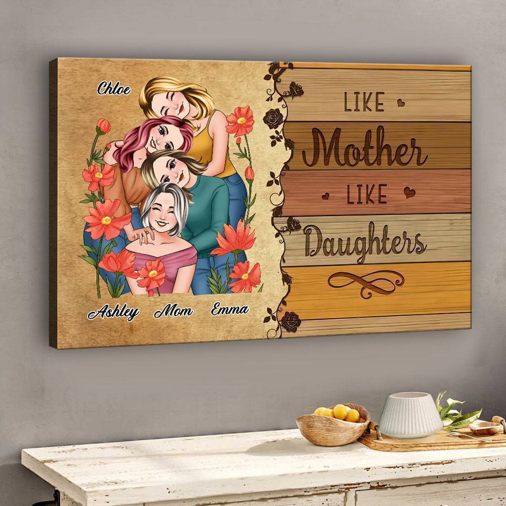 Like Mother Like Daughters Family Portrait - Personalized Mother Canvas And Poster - Image 5
