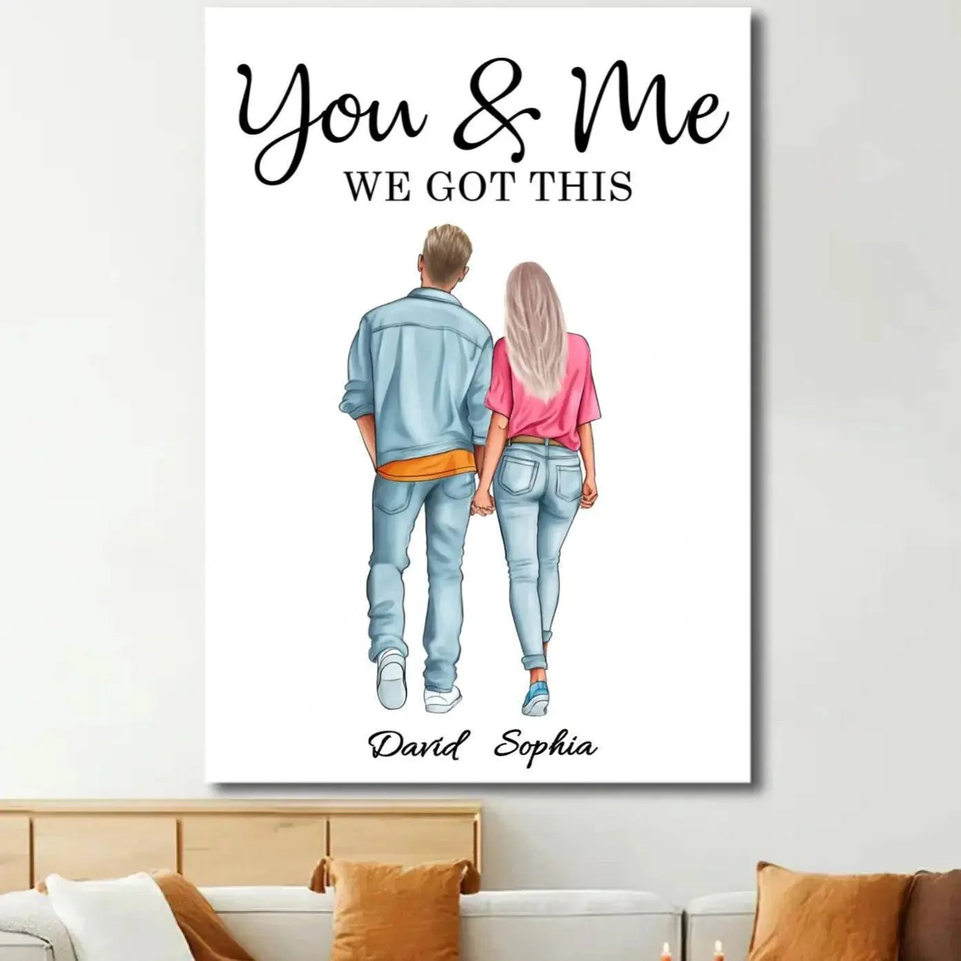 Together We Conquer - 'You & Me, We Got This' Personalized Poster or Canvas for Couples - Image 6