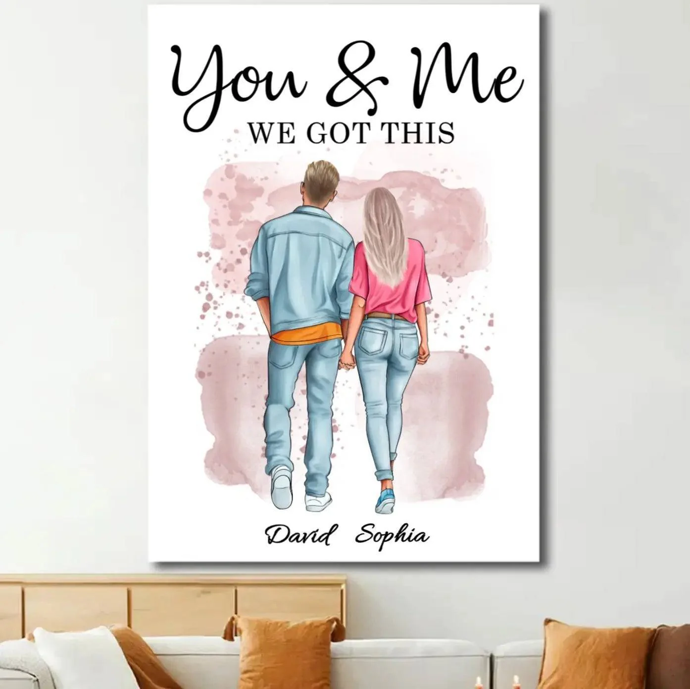 Together We Conquer - 'You & Me, We Got This' Personalized Poster or Canvas for Couples - Image 7