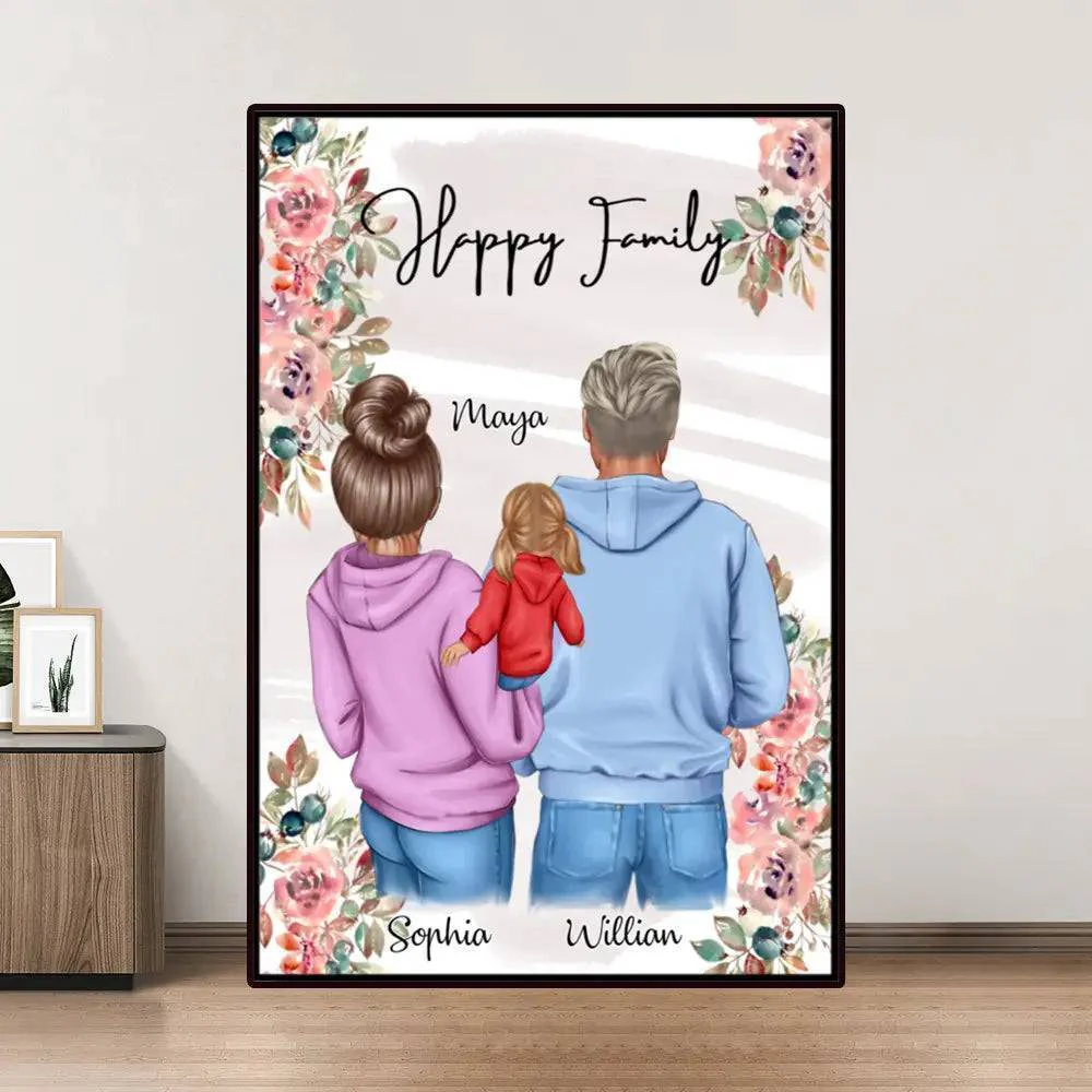 Royal Family Embrace - 'Always Better Together' Personalized Poster or Canvas - The Ultimate Gift of Togetherness - Image 2