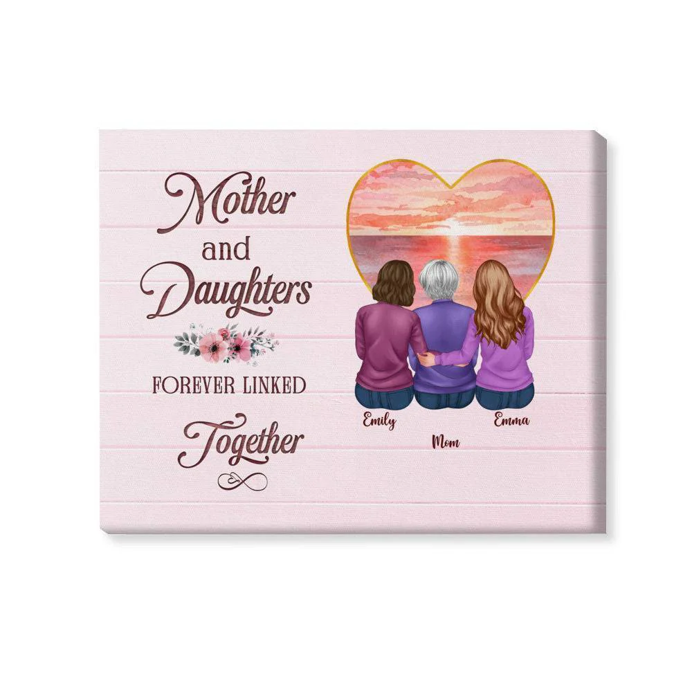 Forever Bonded - 'Always Liked Together' Personalized Poster or Canvas for Mom - Perfect Mother's Day Gift - Image 2