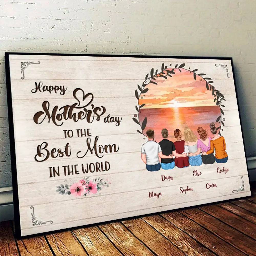 Eternal Maternal - Personalized Sunset Canvas/Poster - The Enduring Love Between Mother & Children - Image 3