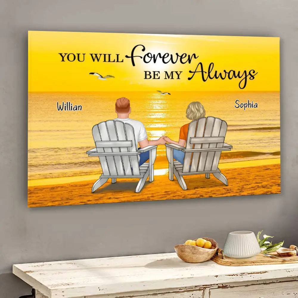 Together We Sail - Personalized Sunset Couple Canvas/Poster - You & Me, We Got This, A Gift of Unity - Image 2