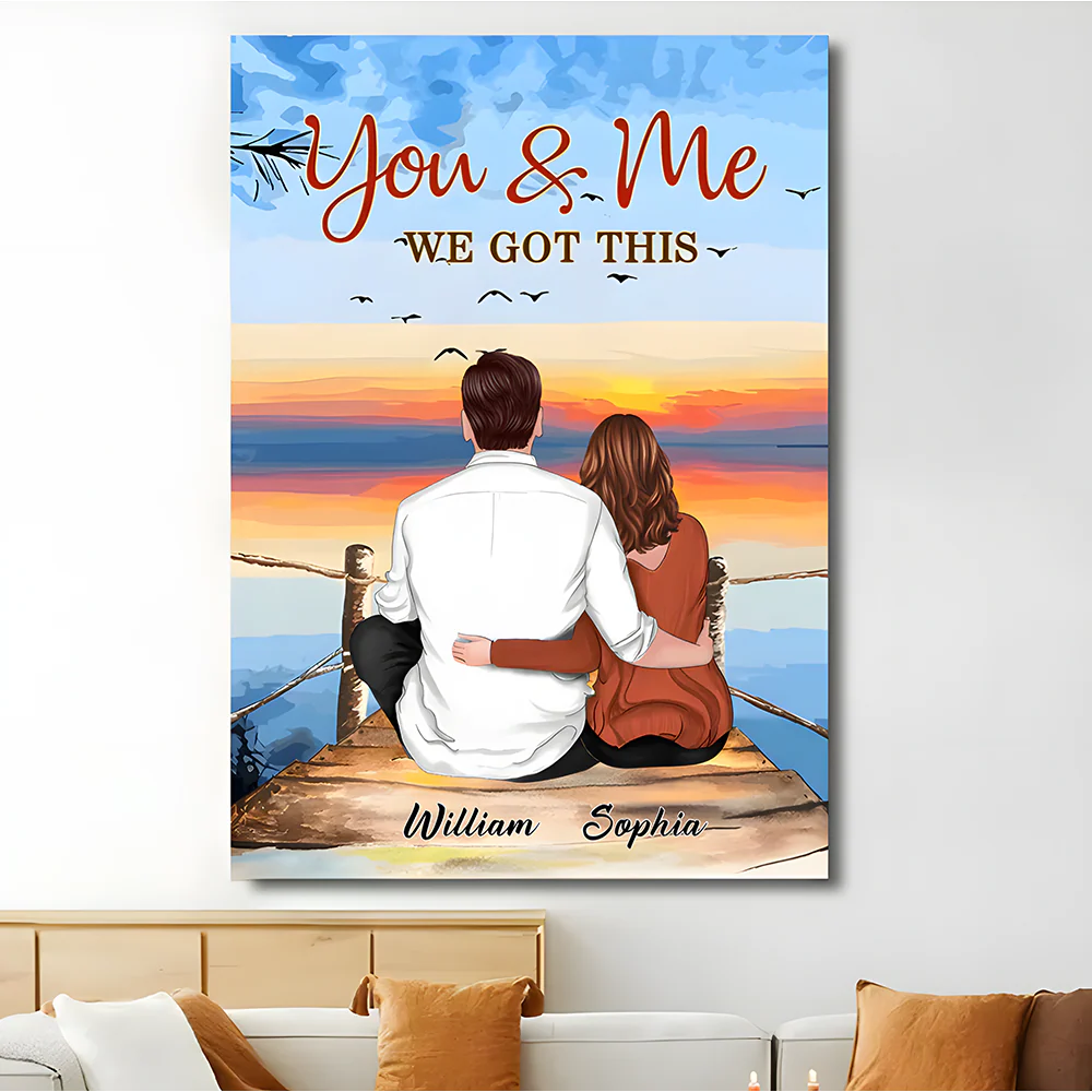 Twilight Embrace - Always Better Together Personalized Poster/Canvas - Ideal Gift for Couples, Partnerships in Love - Image 3