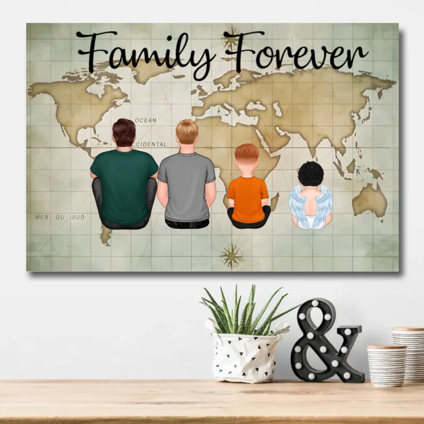 Our World Together - "Family Forever" Personalized Poster or Canvas - A Heartwarming Gift for Home - Image 3