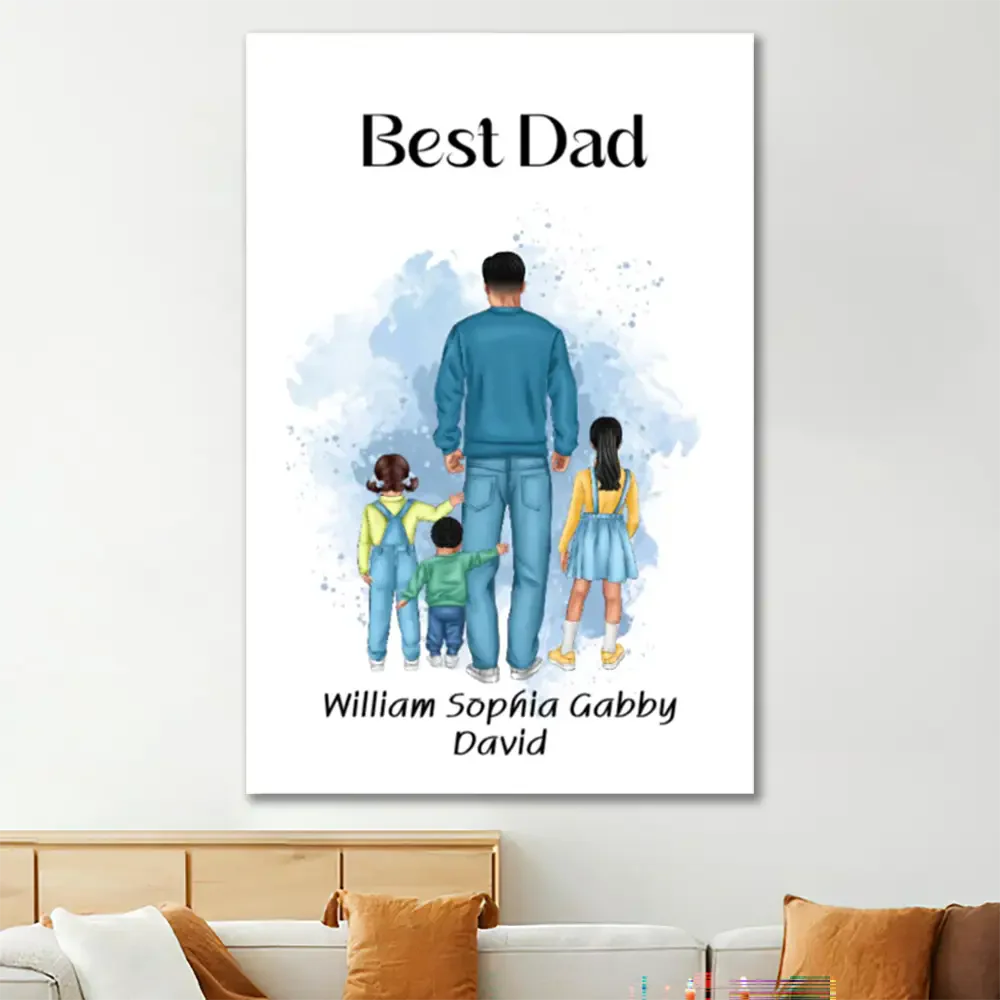 "Customizable 'Best Dad Ever' Poster or Canvas - A Perfect Gift for Father’s Day" - Image 2