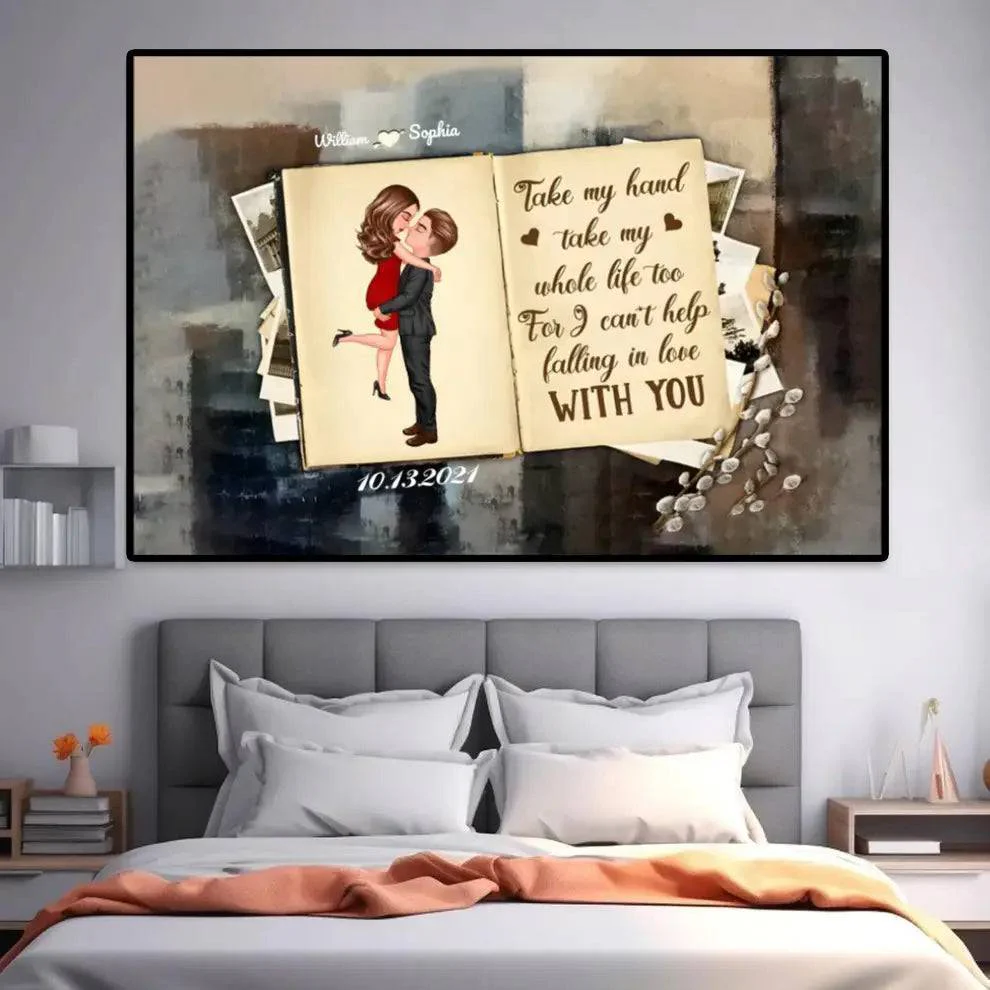 "Forever Yours - Personalized Poster or Canvas for Couples - A Romantic Gift Celebrating Your Special Date" - Image 2