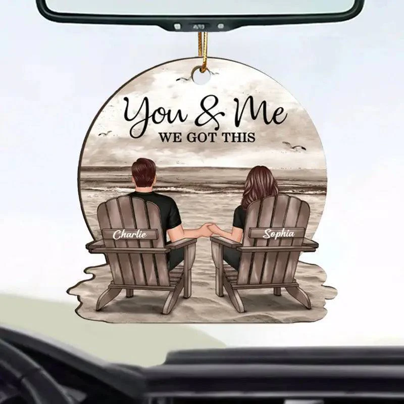 Seaside Memories - Personalized Vintage Beach Couple Wooden Or Acrylic Ornament - A Timeless Anniversary Gift for Him & Her - Image 3