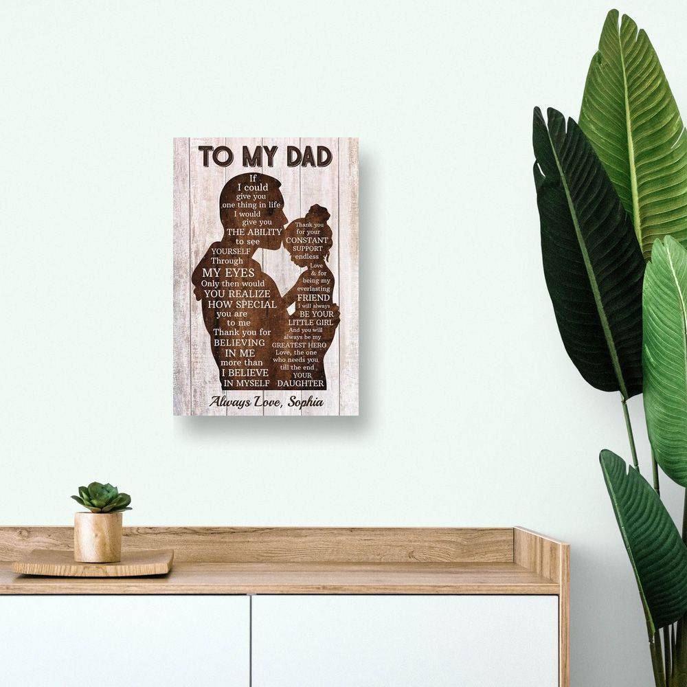 "Personalized Tribute to Dad - 'See Yourself Through My Eyes' Poster or Canvas - A Heartfelt Gift for Father's Day or Any Special Occasion" - Image 2