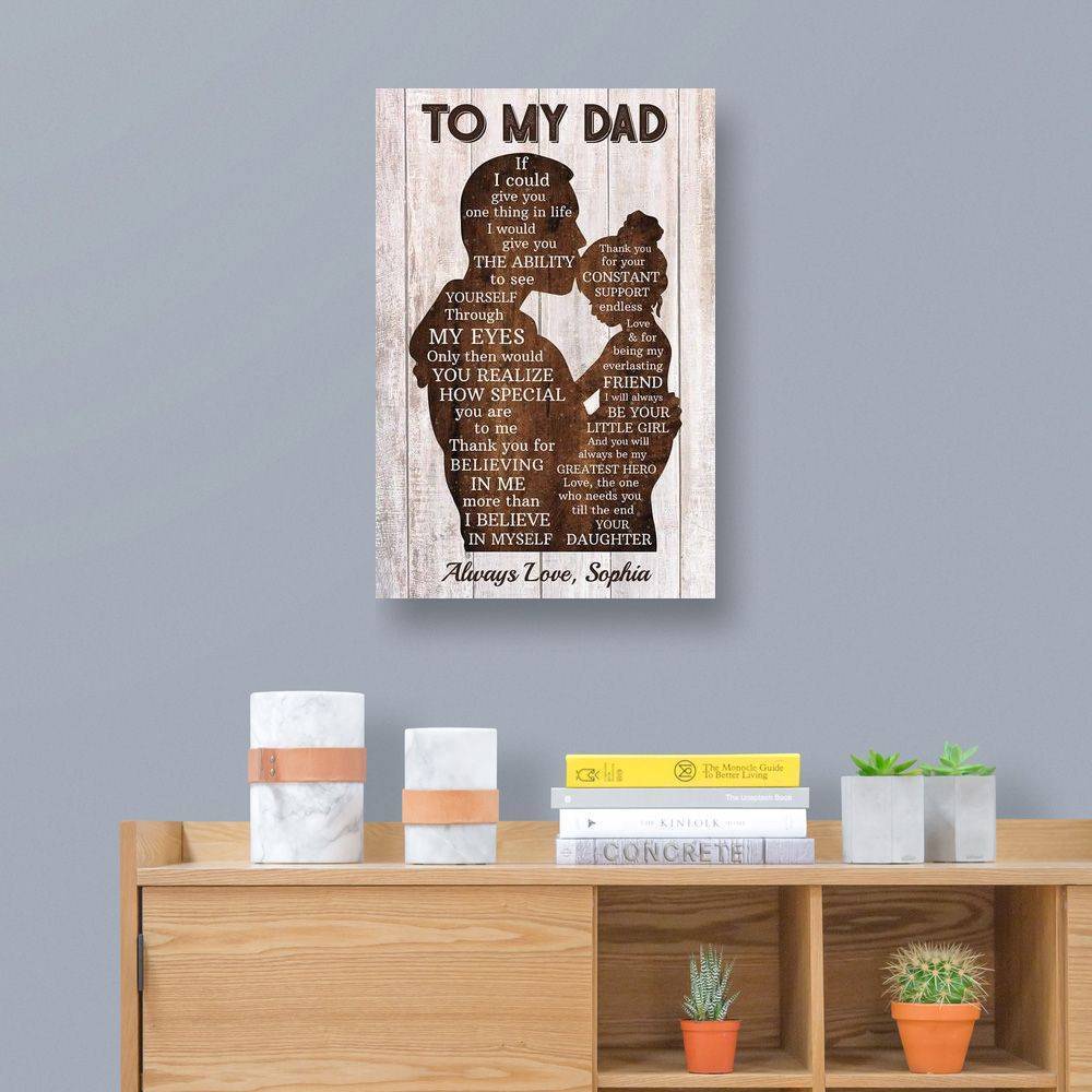 "Personalized Tribute to Dad - 'See Yourself Through My Eyes' Poster or Canvas - A Heartfelt Gift for Father's Day or Any Special Occasion" - Image 4
