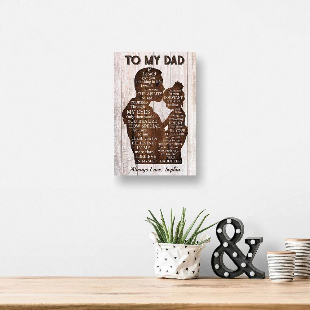 "Personalized Tribute to Dad - 'See Yourself Through My Eyes' Poster or Canvas - A Heartfelt Gift for Father's Day or Any Special Occasion" - Image 5