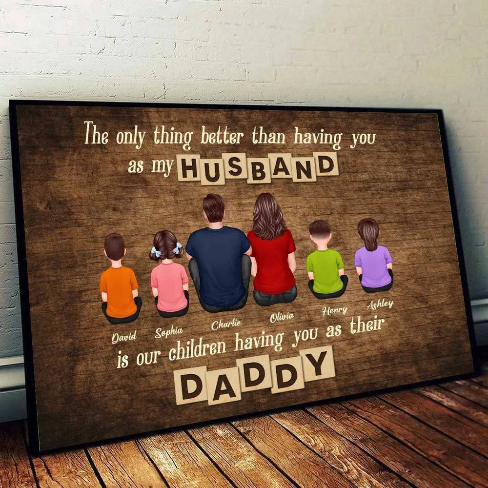The Only Thing Better Than Father's Day Gift for Dad Grandpa, Personalized Horizontal Poster or Canvas - Image 2