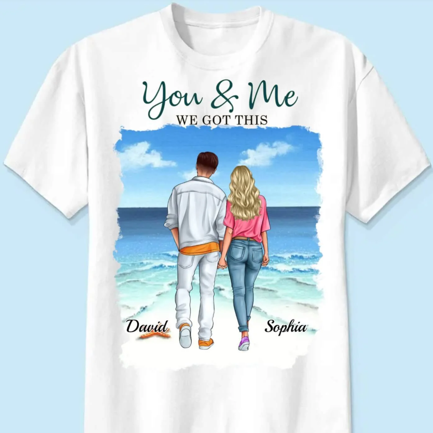 Together We Conquer - 'You & Me, We Got This' Personalized Poster or Canvas or Keychain or Shirt for Couples - Image 4