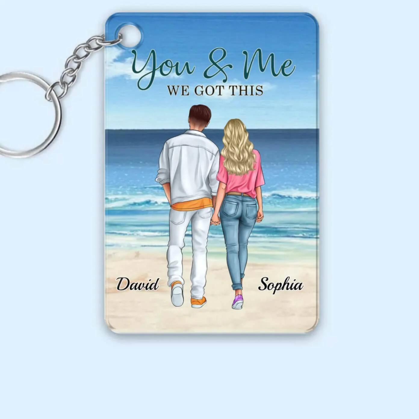 Together We Conquer - 'You & Me, We Got This' Personalized Poster or Canvas or Keychain or Shirt for Couples - Image 5