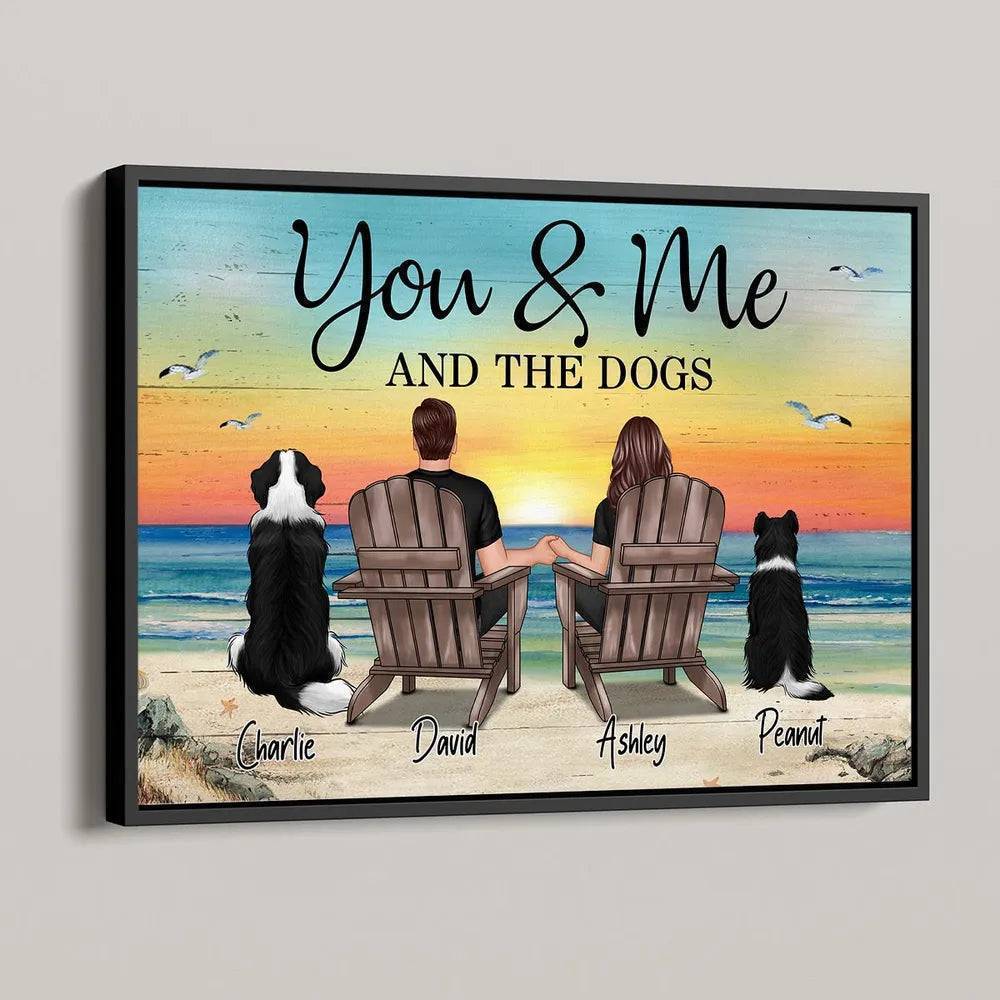 Personalized You, Me, and the Dogs Poster, Canvas, Plaque, and Keychain - Perfect Anniversary Gift for Lovers - Image 2