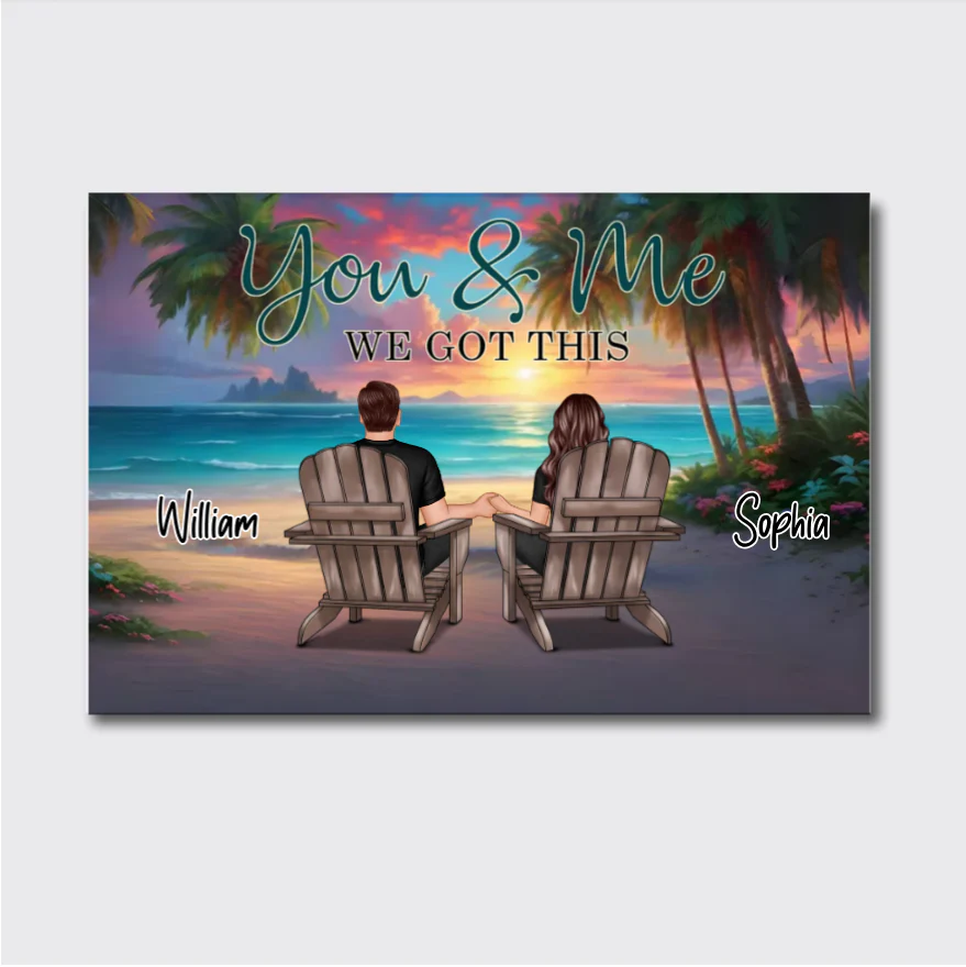 Personalized You, Me, and the Dogs Poster, Canvas, Plaque, and Keychain - Perfect Anniversary Gift for Pet Lovers - Image 2