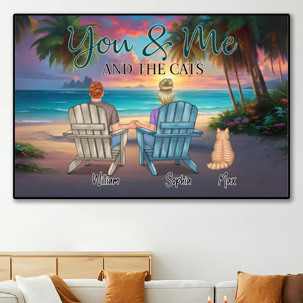 Personalized You, Me, and the Dogs Poster, Canvas, Plaque, and Keychain - Perfect Anniversary Gift for Pet Lovers - Image 4