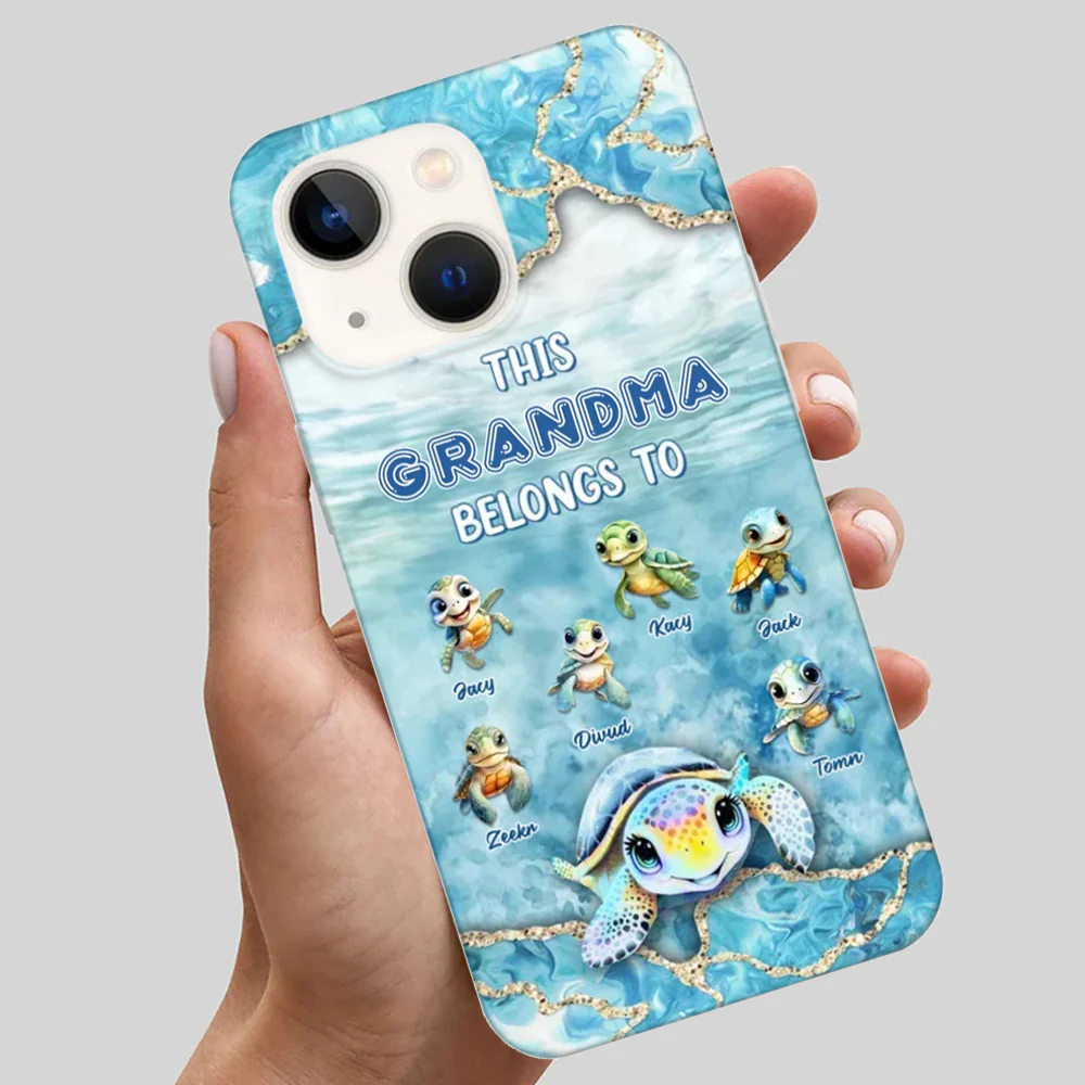 Personalized Phone Case - Grandma's Little Sweethearts and Ocean Baby, Perfect Gift - Image 4