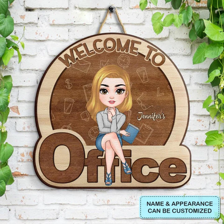 Personalized Wooden Teacher Sign - Custom Office Decor Gift - Image 4