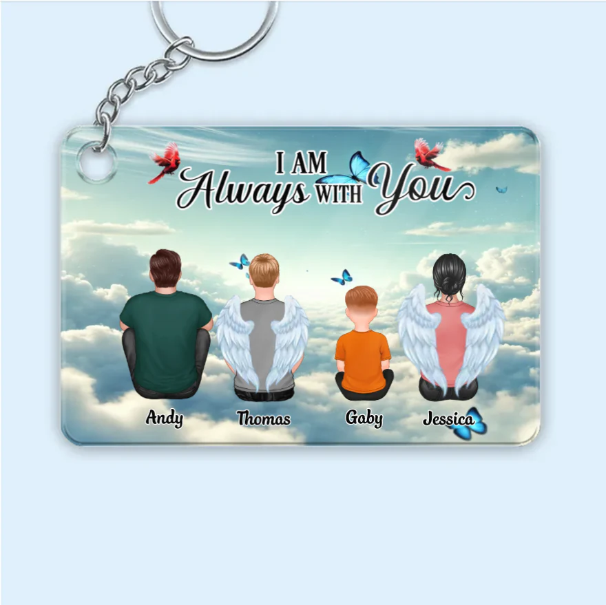 Memory Family Back View Design - Personalized Keychain, Poster, Car Hanger, Wallet Card, Pillow, and Sticker, Unique Gift - Image 3