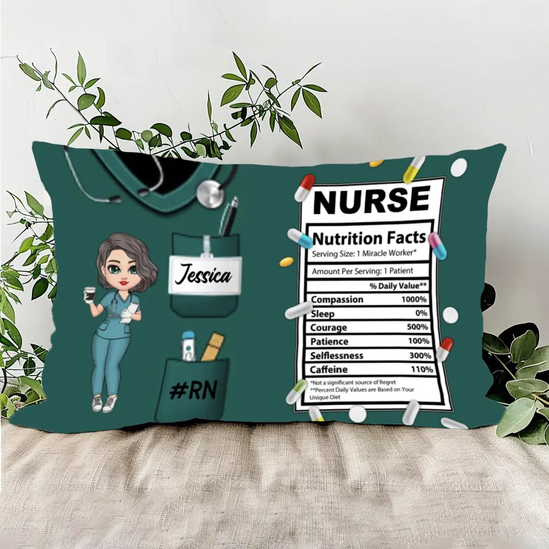 Personalized Nurse Nutrition Facts Cup, Wallet Card, Pillow,Plaque - Perfect Gift for Healthcare Heroes - Image 4