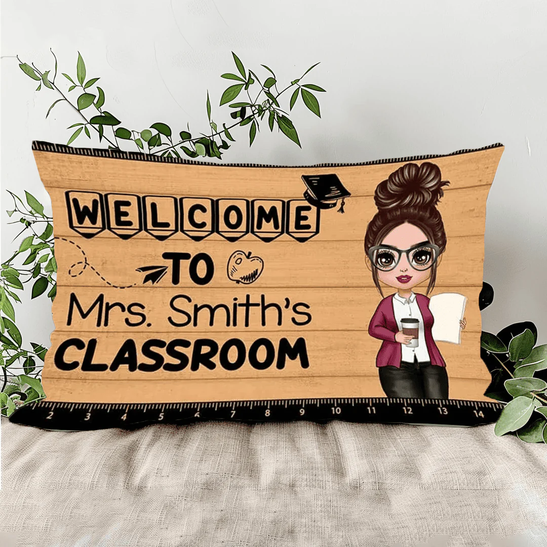 Welcome To Teacher Classroom Personalized Horizontal Poster & Canvas, Plaque, Pillow, Bag, Cup, Sign - Back To School Gift For Teacher, Teacher Appreciation Gift - Image 3
