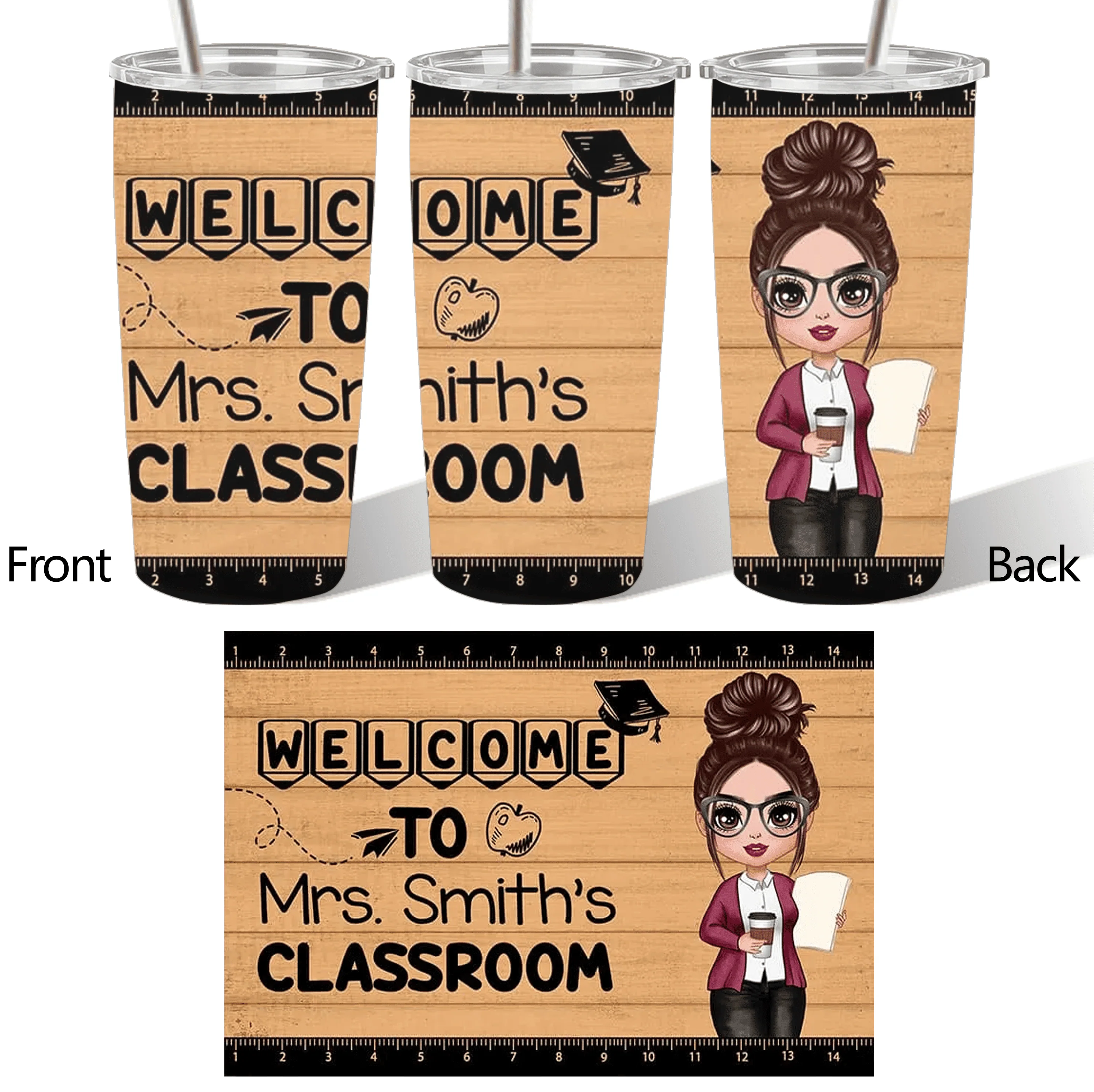 Welcome To Teacher Classroom Personalized Horizontal Poster & Canvas, Plaque, Pillow, Bag, Cup, Sign - Back To School Gift For Teacher, Teacher Appreciation Gift - Image 4