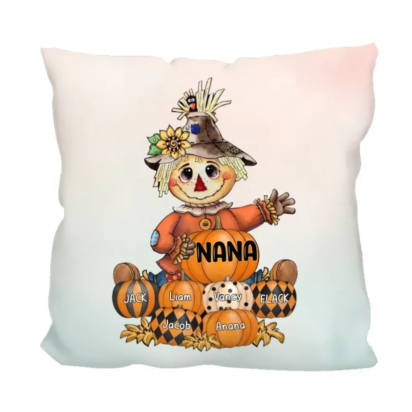 Fall Seasons Pumpkin Personalized Sticker, Car Decal, Window Sticker,Pillow, Keychain, Ornament, and Sign - Perfect Gift for Grandma and Mom - Image 3