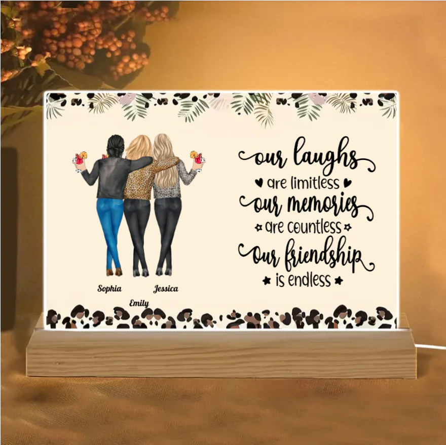 Personalized Sister & Brother Plaque or Cup or Keychain or Ornament, Endless Friendship, Priceless Memories,Custom Gift for Birthday, Christmas, Thanksgiving - Image 3