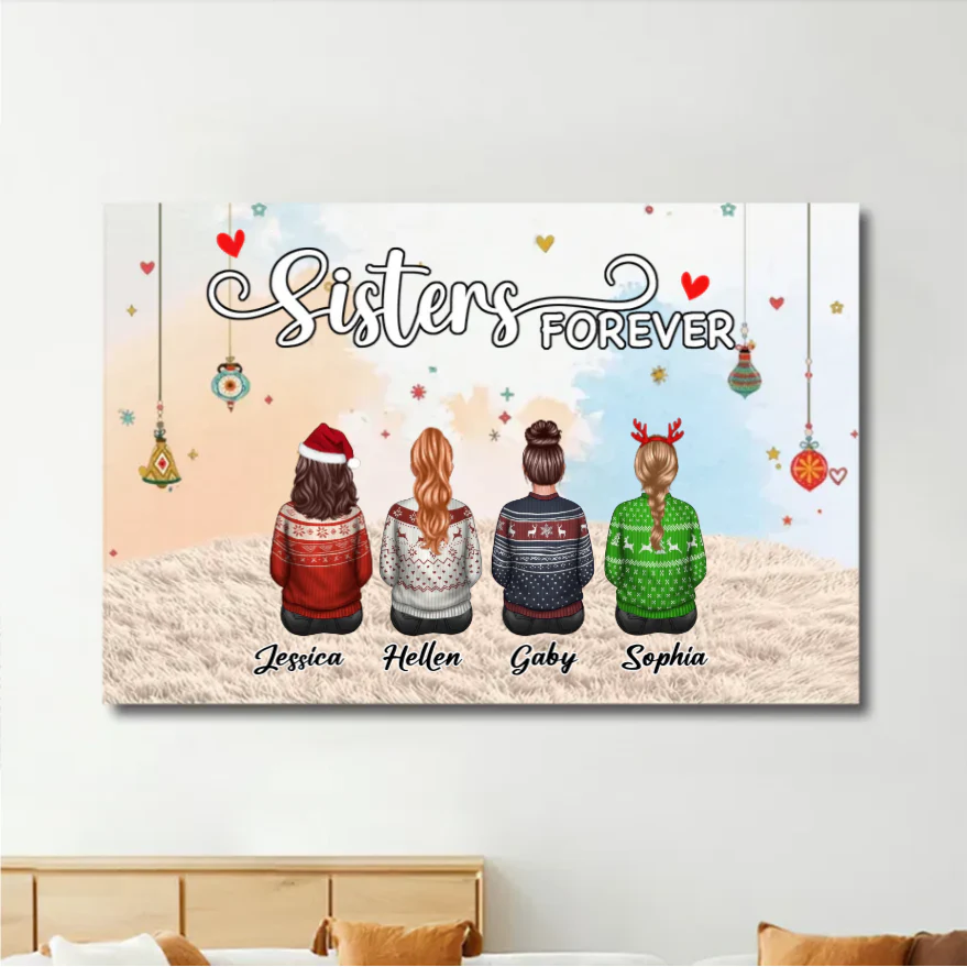 Sister - The Love Between Brothers And Sisters Is Forever - Personalized Ornament or Poster or Plaque or Keychain - Image 3