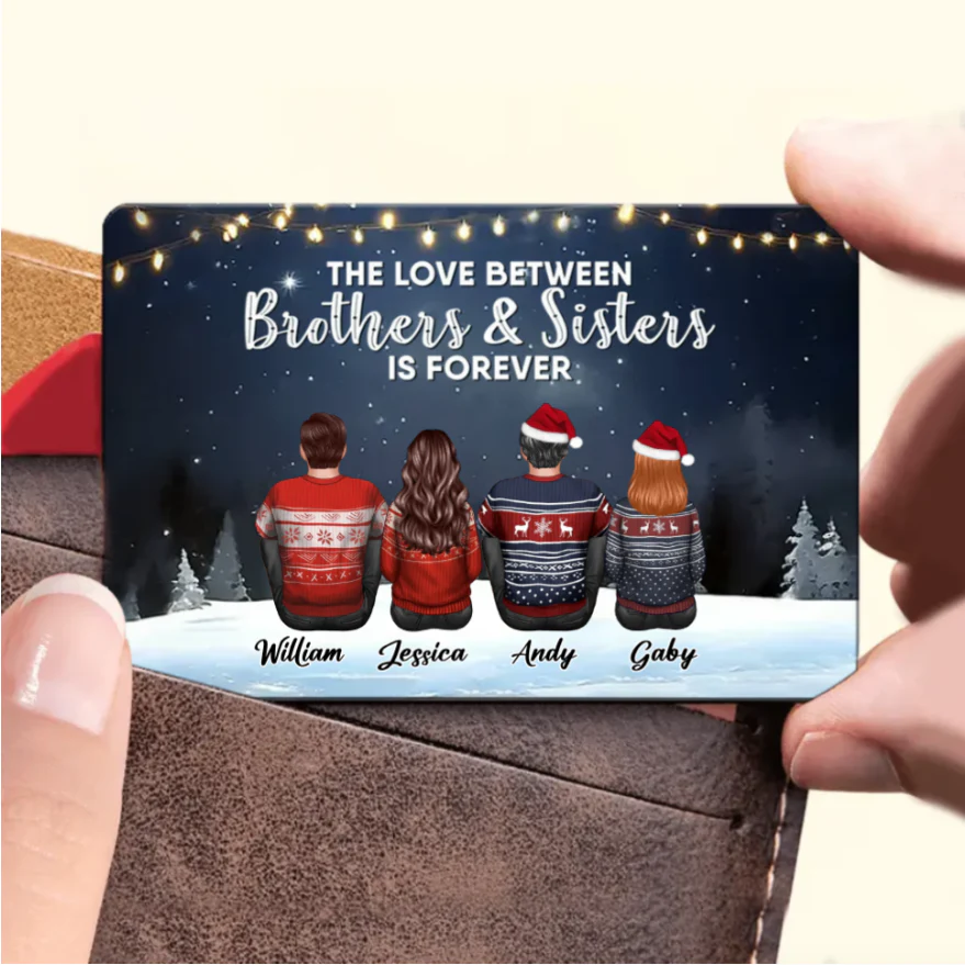 Family - The Love Between Brothers And Sisters Is Forever - Personalized Plaque or Keychain or Ornament or Poster - Image 7