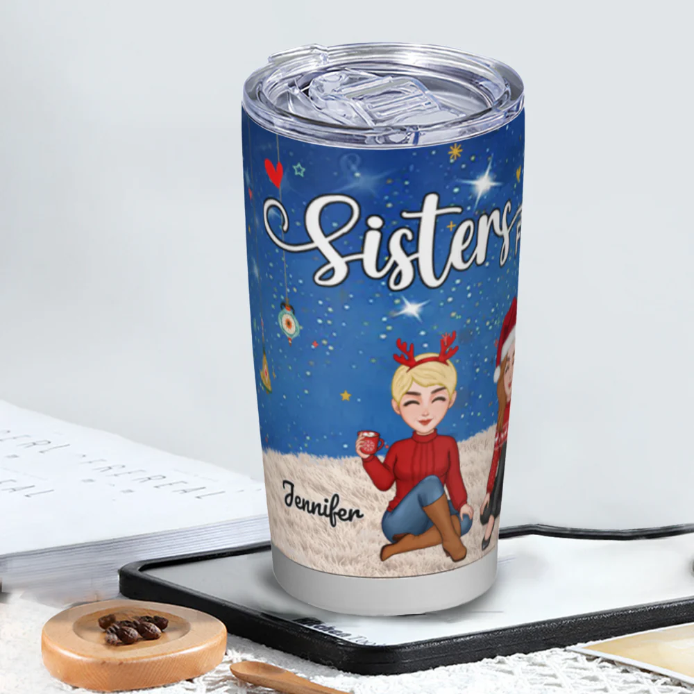 Sisters Forever - Personalized Cup,Keychain,Plaque,Ornament, Poster, Blanket & Sign - Christmas Gift for Sisters - Image 2